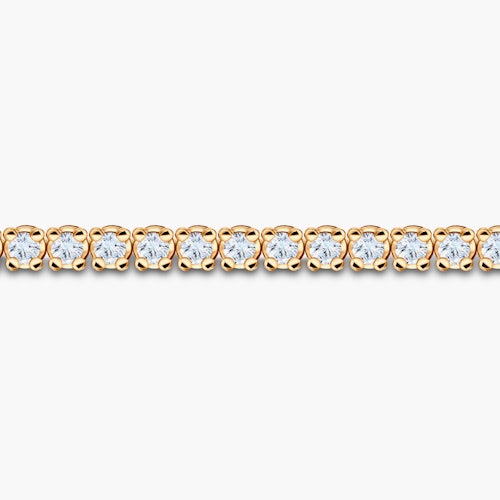 Bransoletka tenisowa Luminy 4,5mm: złoto, białe szafiry